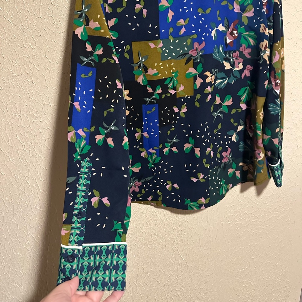 Cabi Bronco Patchwork Button Down Blouse Top Size… - image 7